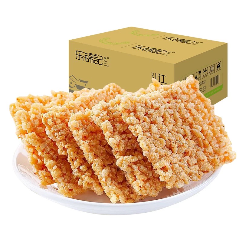 乐锦记 原味江南米酥糯米锅巴原味1000g办公室休闲零食原味1kg[约26袋*独立包装]