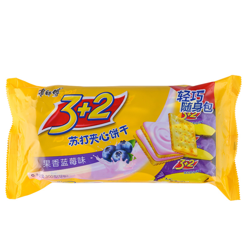 康师傅饼干 康师傅3 2苏打夹心饼干果香蓝莓 300g【价格 图片 品牌