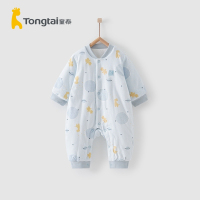 童泰(TONGTAI)2020年秋冬款1-18月新生婴儿男女宝宝立领棉哈衣夹棉连体衣爬服儿童棉服