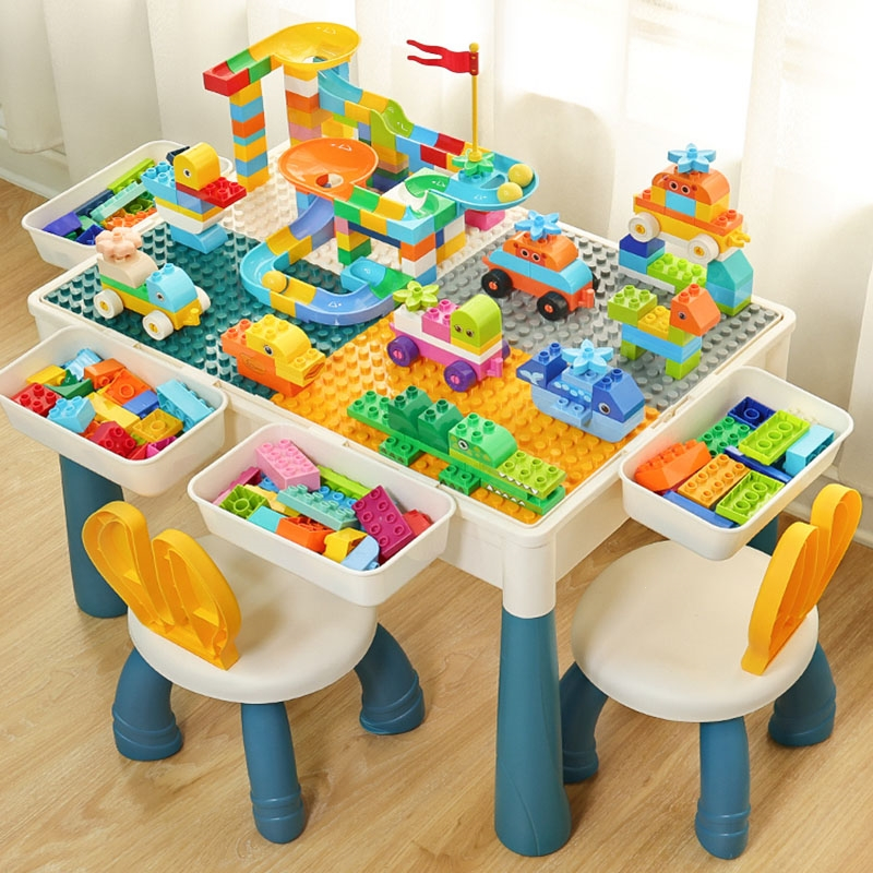 南风北巷积木学习桌儿童多功能游戏玩具台幼儿宝宝13岁男礼物女新款