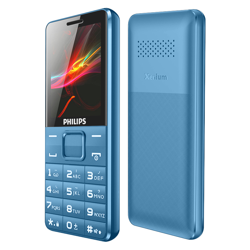 Philips/飞利浦 E107 宝石蓝 直板手机 老人手机大字大声超长待机 老年机 移动联通 商务备用手机 飞利浦e107