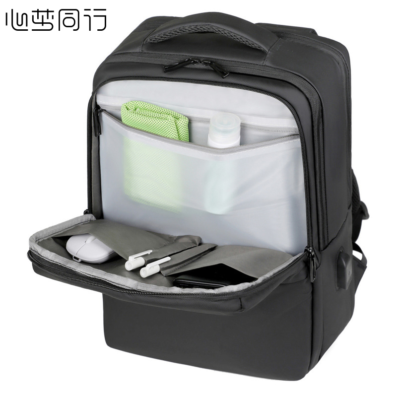 心梦同行大容量背包男女通用电脑包双肩包2601/个高清大图