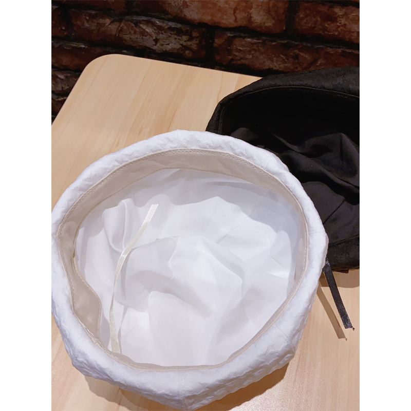 黑色贝雷帽女日系大头围蓓蕾帽ins网红显脸小八角画家帽子秋冬季