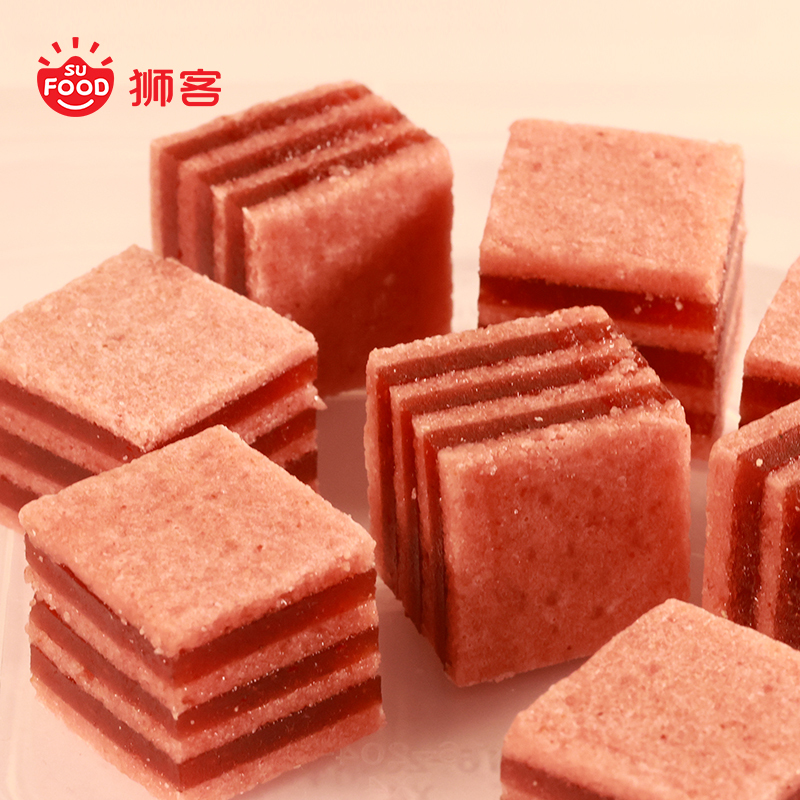 狮客[苏宁自主品牌] 208g山楂酪 山楂干山楂零食小吃果脯蜜饯休闲食品袋