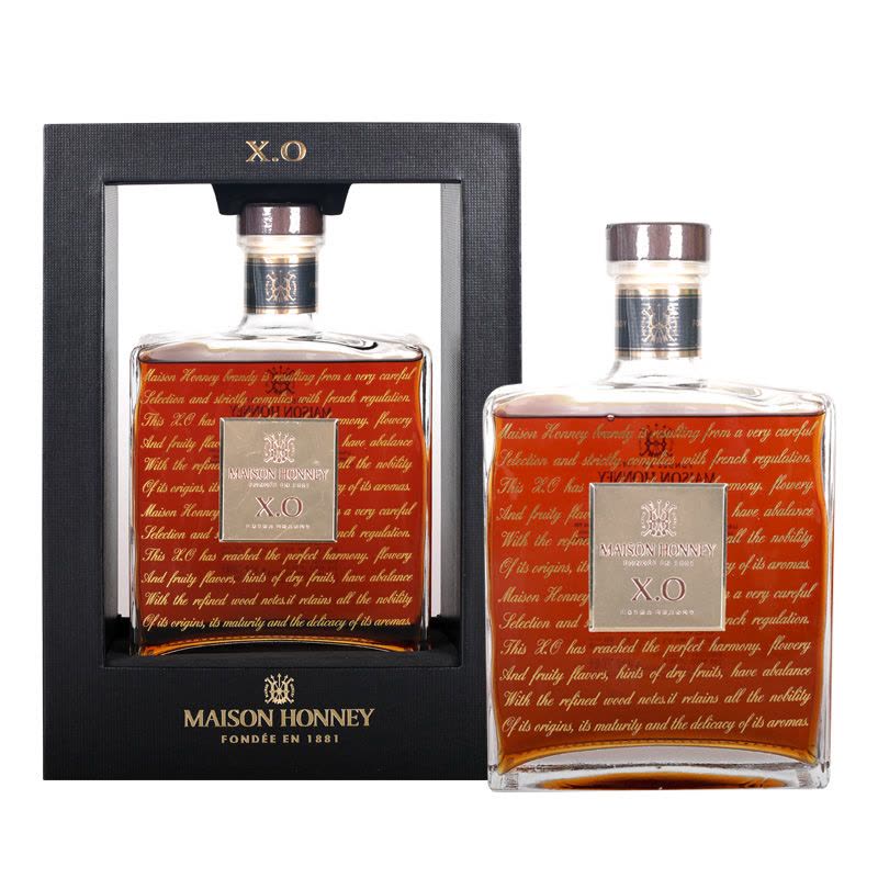 霍邑世家XO 法国原瓶原装进口40%vol 700ml/瓶 单瓶透明窗礼盒装 每瓶附赠手提袋图片