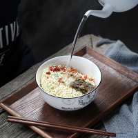 苏氏陶瓷( SUSHI CERAMICS)面碗 蒲公英简约家用陶瓷汤碗6英寸2个只装中餐具套装