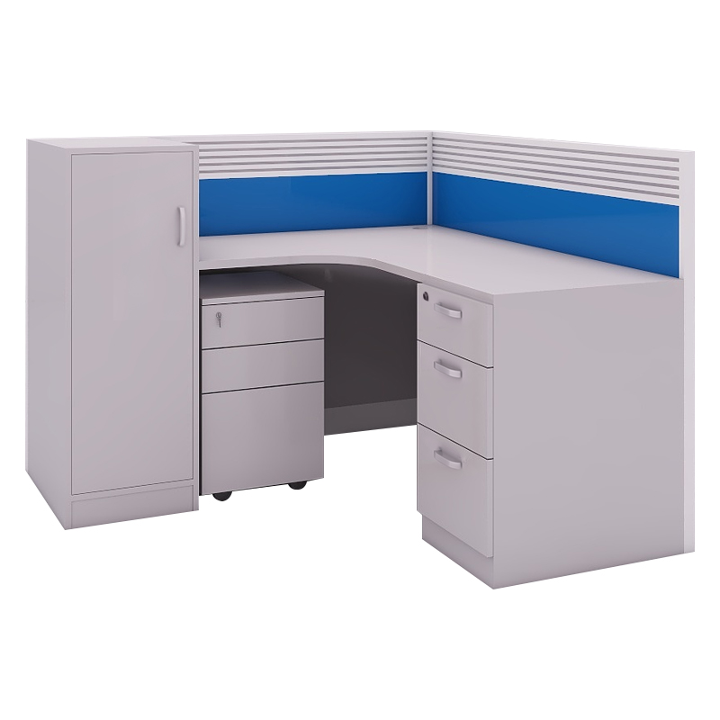 诚亿宏 屏风工位办公桌 1500*1500*1100/L05-15高清大图