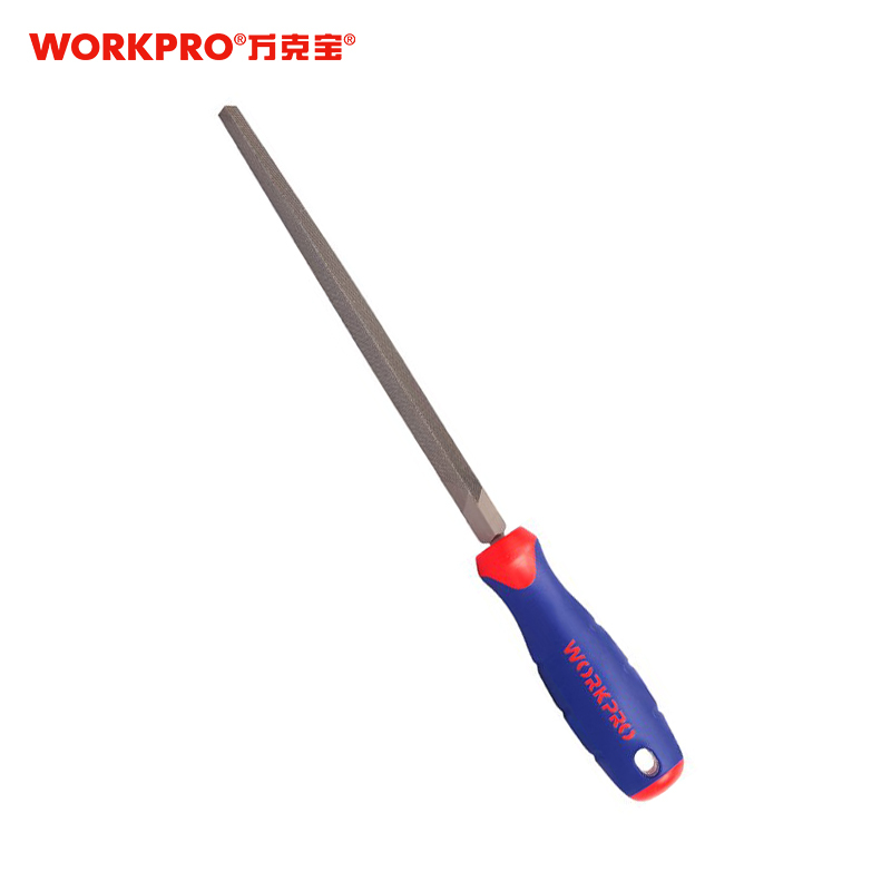 万克宝 8“双色柄中齿三角锉 W051007 把