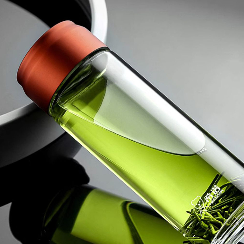 希诺玻璃杯400ml便携耐用单层XN-6030(颜色随机)高清大图