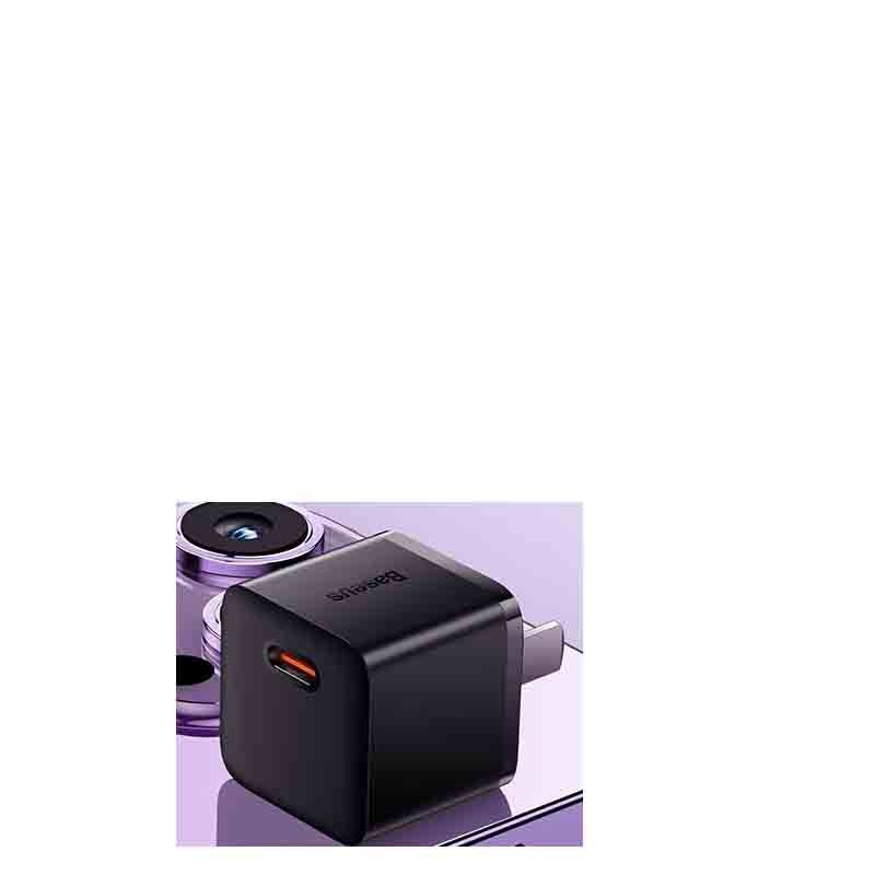 倍思 20W氮化镓充电器+双Type-c100W数据线 适用手机/iPad平板笔记本电脑快充套装 黑