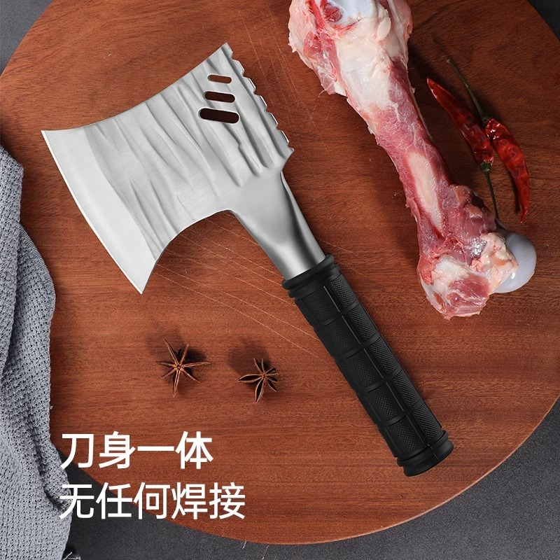 全钢斧头砍骨刀斩骨刀家用剁骨刀高硬度砍骨头专用刀斩刀户外手斧7163高清大图