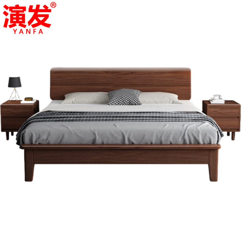 演发 床+2床头柜 1.5米 套高清大图