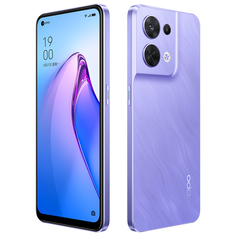 oppo reno8 鸢尾紫 8 256 5g全网通手机 拍照游戏智能手机 美颜轻薄