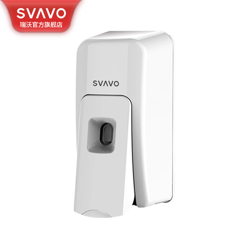 瑞沃(SVAVO)皂液器壁挂式洗手液盒免钉洗手液机厨房洗洁精按压器泡沫洗手液瓶 白色 出液款单位:个高清大图