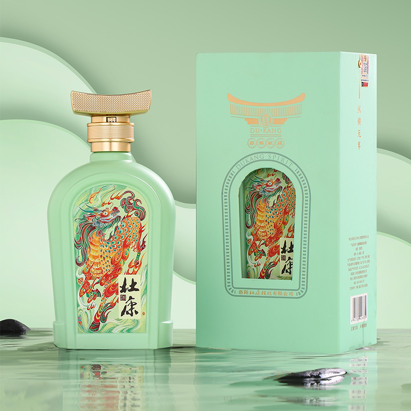 杜康 白酒 麒麟献福纯粮优级52度浓香型酒 500ml 送礼婚宴喜酒 500ml单瓶装(买2瓶配礼品袋)