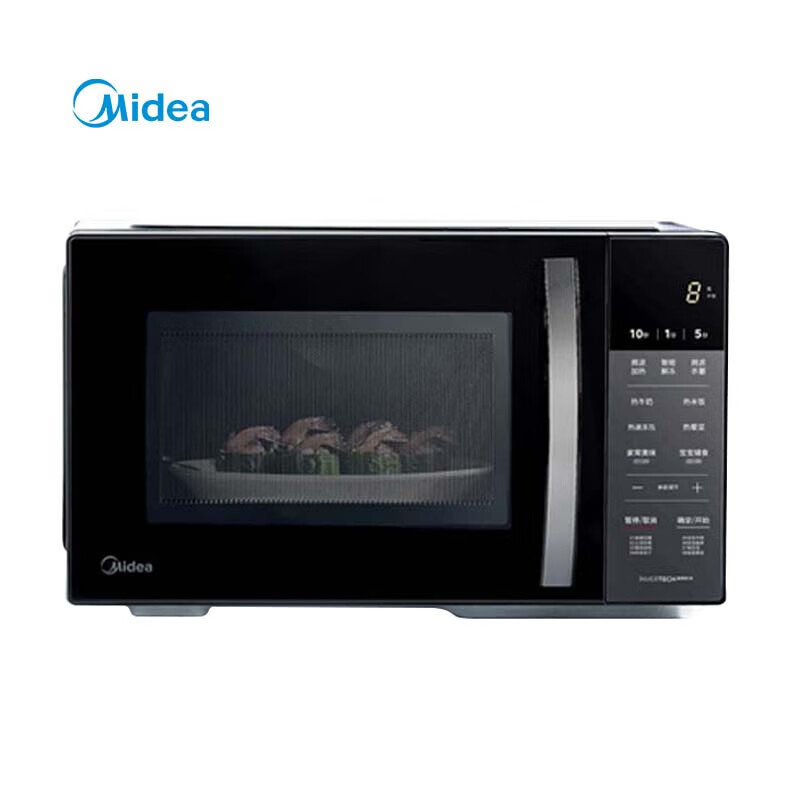美的(Midea)家用23升微波炉PM23T3 智能变频 微电脑操控 蒸煮菜单 转盘加热 微波杀菌 一级能效