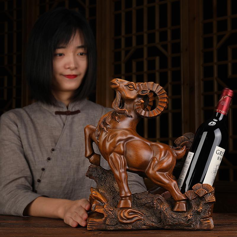 美帮汇酒架摆件酒柜装饰品现代简约家用红葡萄创意家居客厅十二生肖摆设高清大图