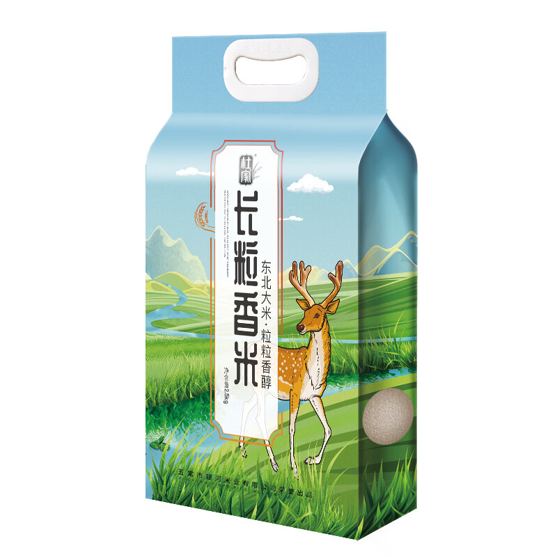 杜家长粒香米东北大米2.5KG 梅花鹿