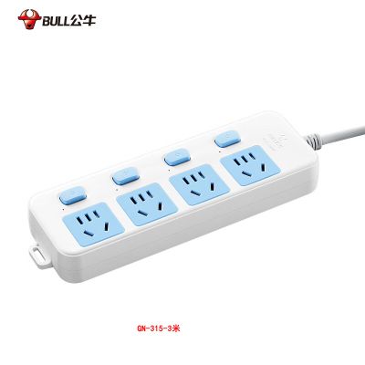 公牛 GN-315 4位分控全长3米 插座/插线板/插排/排插/接线板/拖线板