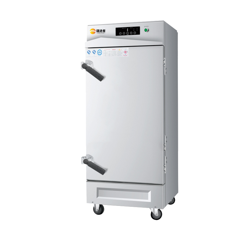 疆途者 商用电蒸箱蒸饭车单门12盘豪华电脑款电蒸饭柜 380V 12kW SJTZ-S1DC-8005高清大图