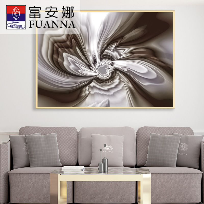 富安娜轻奢壁画抽象卧室床头壁画装饰画横版竖版酒店现代简约挂画单幅原生之界
