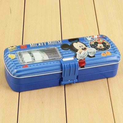 凯蒂猫三层铁文具盒女小学生日韩卡通铅笔盒学习用品奖品新款3层凯蒂