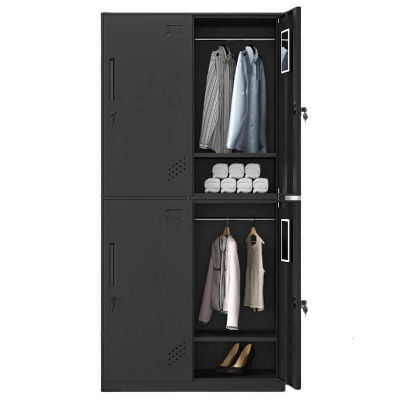 凌迪星黑色4门更衣柜900*500*1850mm台高清大图