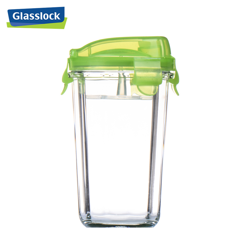 水杯茶杯GLASSLOCK/三光云彩韩国进口钢化耐热玻璃水杯茶杯RC105 绿色 500ml