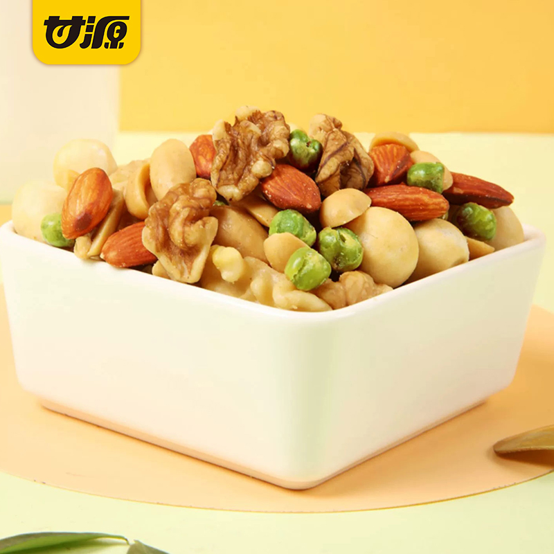 甘源综合果仁208g*3袋缤纷每日豆果混合坚果综合果仁青豆休闲零食小吃高清大图