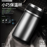 万象(WANXIANG)保温杯双层不锈钢水杯情侣创意泡茶杯带过滤网茶漏300ml/F9