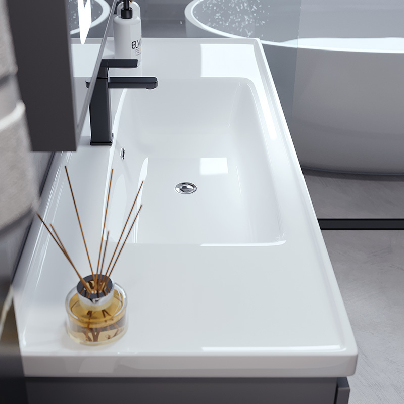 陶瓷盆洗漱台家用卫生间洗手盆洗脸盆柜组合卫浴柜吊柜挂墙式y6311