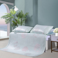 水星家纺 新品暗香浮雪提花冰丝席夏季空调可折叠冰丝凉席