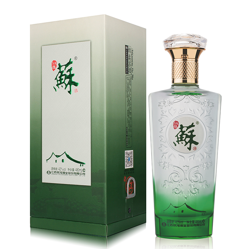 42度苏酒5a 绵柔型白酒 480毫升 纯粮酿造 有袋子