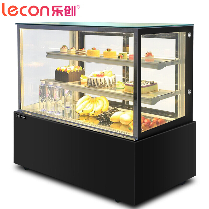 乐创(lecon) 蛋糕柜展示柜 冷藏保鲜柜 熟食奶茶柜0.9米落地式后开门