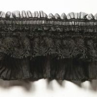 diy立体弹力褶皱花边辅料衣袖帽领裙摆装饰蕾丝双欧纱布边