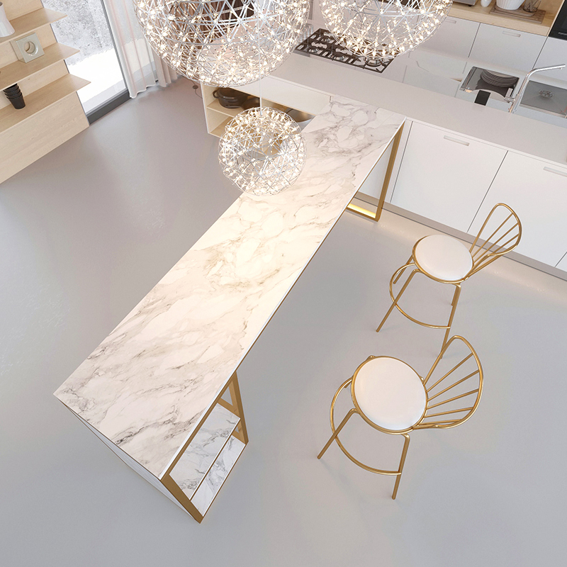 桌隔断轻奢北欧大理石酒吧台客闪电客厅高脚桌椅组合家用小户型吧台