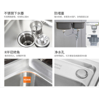 ARROW箭牌卫浴厨用不锈钢一体拉丝洗碗槽双槽水槽