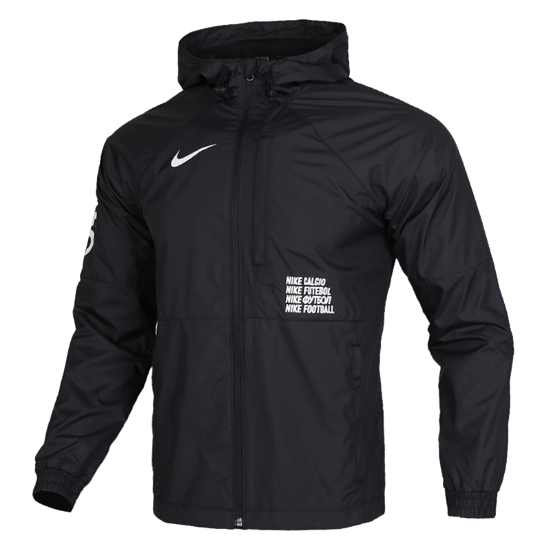 NIKE 耐克官方 FC AWF LTE JKT 足球大logo梭织连帽夹克 CD6771-010