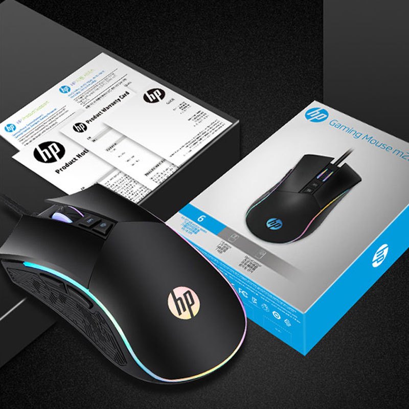 惠普/HP M220有线鼠标 游戏办公通用炫酷鼠标 赛博朋克 轻音鼠标