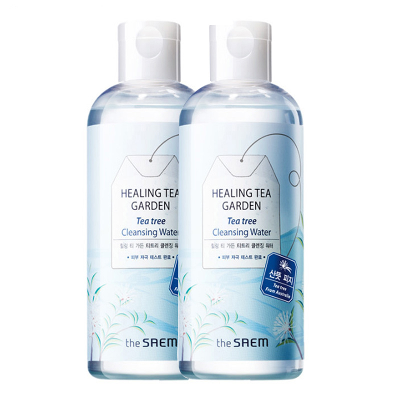 韩国 得鲜(the saem)舒缓茶园茶树卸妆水 (茶树)300ml 补水保湿 深层清洁 安全不刺激