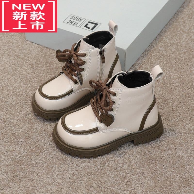 可莉允儿童马丁靴2022秋冬新款女童靴子炸街短靴英伦风二棉加绒中大童潮图片