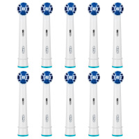 博朗（BRAUN）oral欧乐-B电动牙刷头成人D12.513 双效清洁型EB20-8+2 替换刷头10只装 德国进口