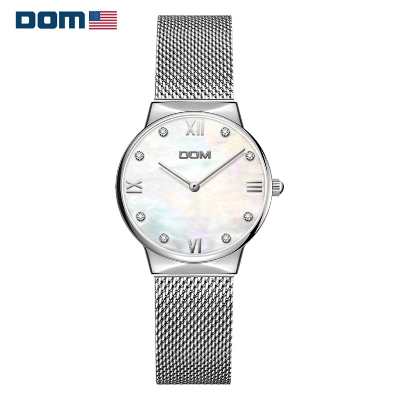 美国dom多姆品牌手表女罗马刻度手表简约风格女神精致腕表g32g参数