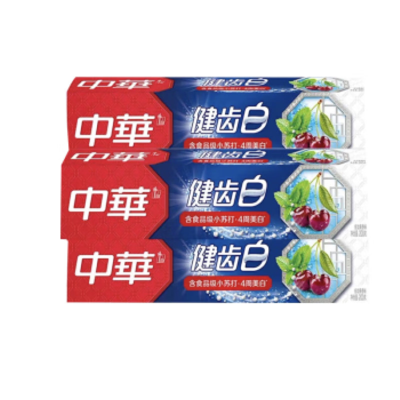 中华健齿白小苏打 炫动果香牙膏200g*3高清大图