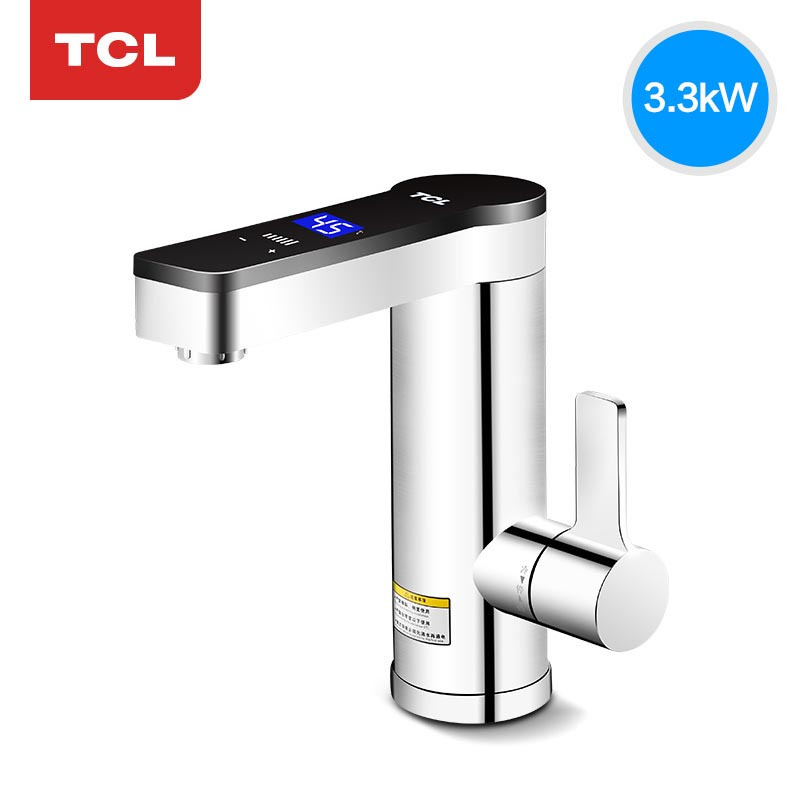 TCL 即热式电热水龙头速热家用小型快速式加热厨房宝TDR-30ZX 下进水 银色