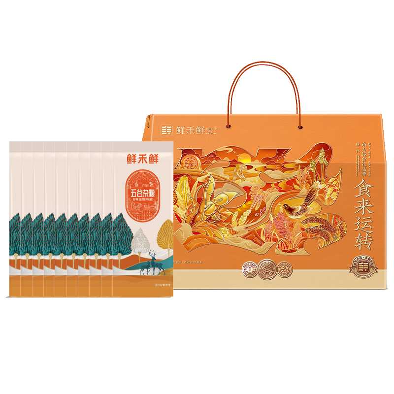 鲜禾鲜食来运转杂粮礼盒3000g.高清大图