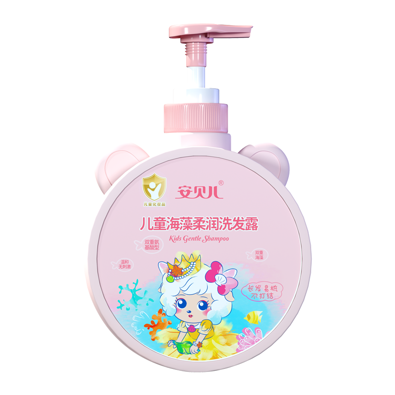 安贝儿儿童海藻柔润洗发露500ml 儿童专研 海藻植萃保湿 清爽去油 洁净不伤肤高清大图