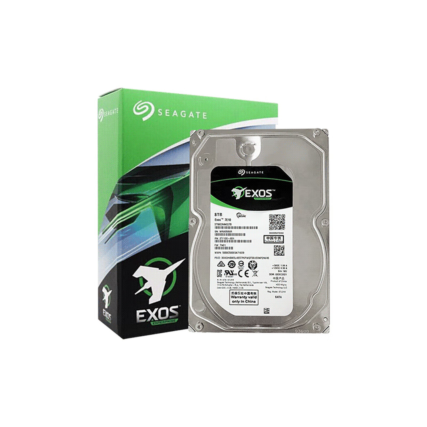 希捷 企业级硬盘 8TB 256MB 7200RPM CMR垂直 SATA 希捷银河Exos 7E10系列高清大图
