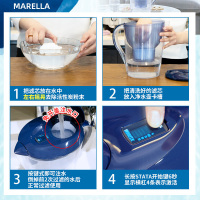 碧然德(BRITA)过滤净水器 家用滤水壶 净水壶 海洋系列3.5L蓝色一壶1芯装