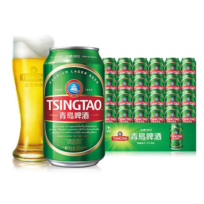青岛啤酒 (TSINGTAO) 经典1903(10度)330ml*24罐 整箱装 国产啤酒